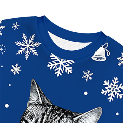 Uglysweatershops Cheers With The Cat Christmas Ugly Sweatshirt