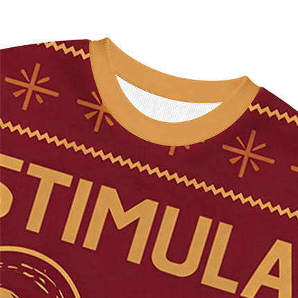Uglysweatershops Penguin Overstimulated but Festive Christmas Ugly Sweatshirt