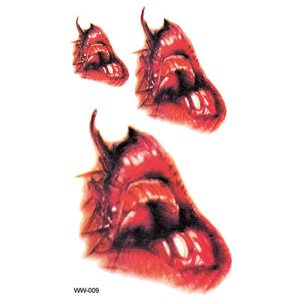 Uglysweatershops Random 10-piece Pack Scary Scar Face Stickers