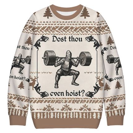 Uglysweatershops Dost Thou Even Hoist Christmas Ugly Sweatshirt