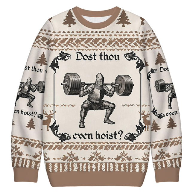 Uglysweatershops Dost Thou Even Hoist Christmas Ugly Sweatshirt