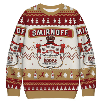Uglysweatershops Red Wine Christmas Ugly Sweatshirt