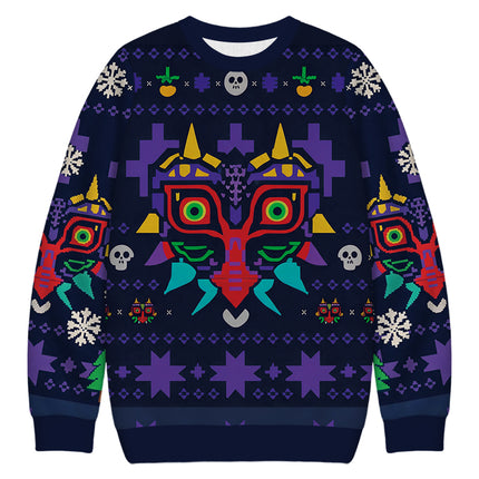 Uglysweatershops Mask Funny Christmas Ugly Sweatshirt