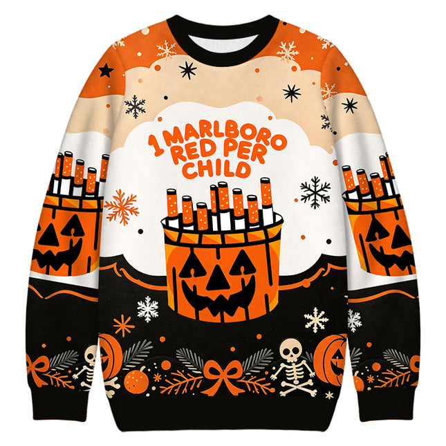 Uglysweatershops Red Per Child Christmas Ugly Sweatshirt