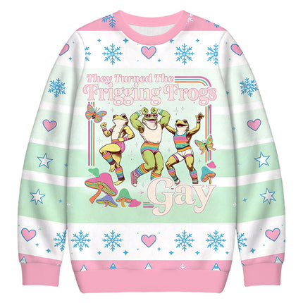 Uglysweatershops They Turned the Frigging Meme Christmas Ugly Sweatshirt