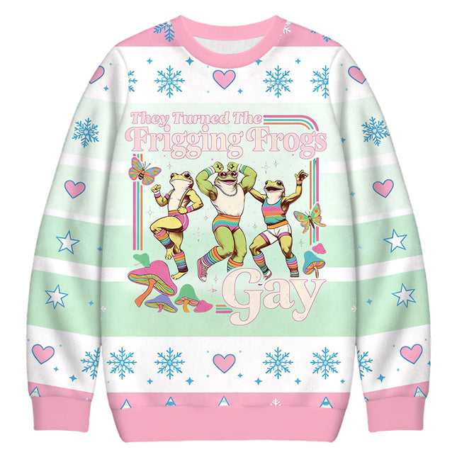 Uglysweatershops They Turned the Frigging Meme Christmas Ugly Sweatshirt