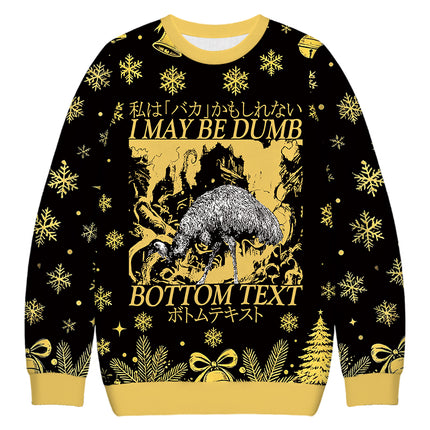 Uglysweatershops I May Be Dumb Christmas Ugly Sweatshirt