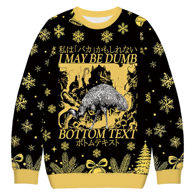 Uglysweatershops I May Be Dumb Christmas Ugly Sweatshirt