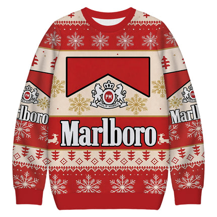 Uglysweatershops Red Cig Christmas Ugly Sweatshirt