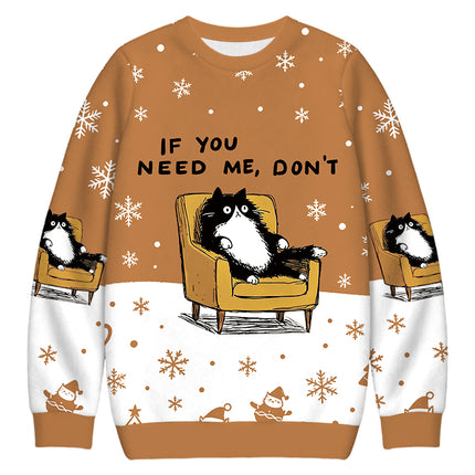 Uglysweatershops Unavailable Cat Christmas Ugly Sweatshirt