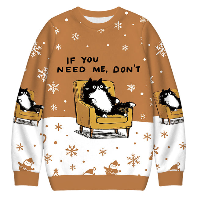 Uglysweatershops Unavailable Cat Christmas Ugly Sweatshirt