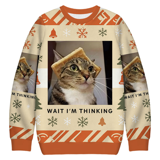 Uglysweatershops Wait Im Thinking Meme Christmas Ugly Sweatshirt