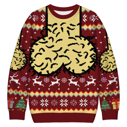 Uglysweatershops Hilarious Naughty Christmas Ugly Sweatshirt