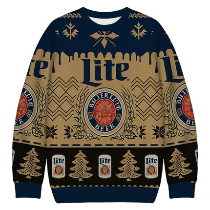 Uglysweatershops Brown Lite Christmas Ugly Sweatshirt