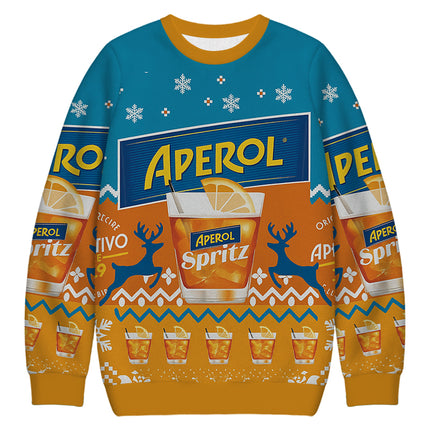 Uglysweatershops Orange Beer Christmas Ugly Sweatshirt