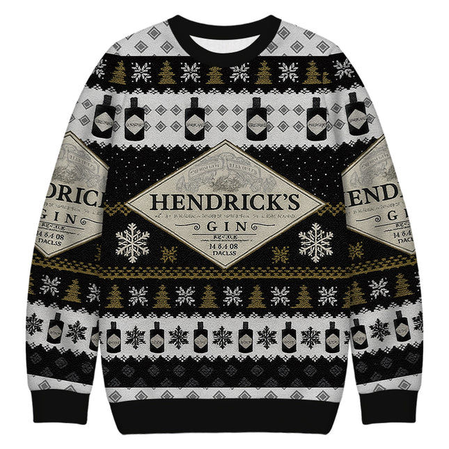 Uglysweatershops Black Beer Christmas Ugly Sweatshirt