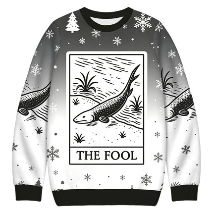 Uglysweatershops The Fool Christmas Ugly Sweatshirt