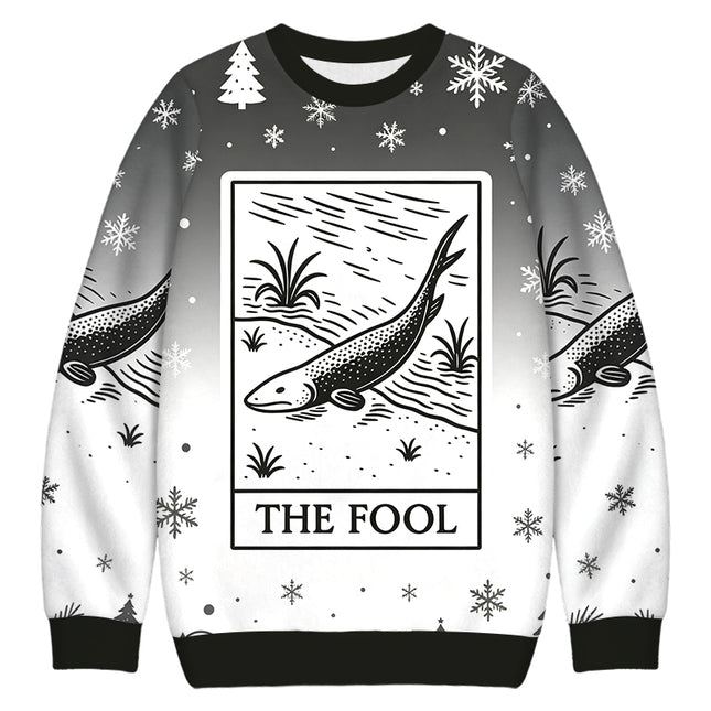 Uglysweatershops The Fool Christmas Ugly Sweatshirt