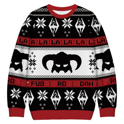 Uglysweatershops Funny Mask Christmas Ugly Sweatshirt