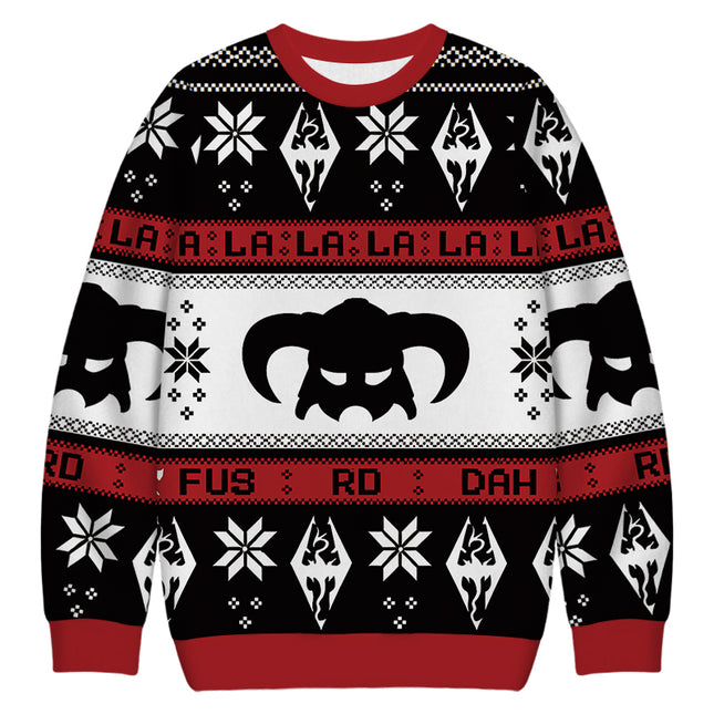 Uglysweatershops Funny Mask Christmas Ugly Sweatshirt