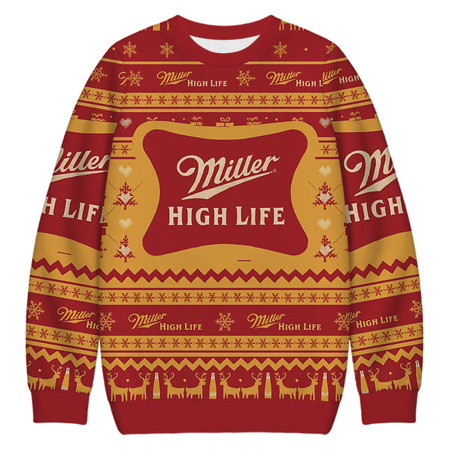 Uglysweatershops High Life Christmas Ugly Sweatshirt