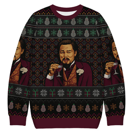 Uglysweatershops Laughing Man Christmas Ugly Sweatshirt