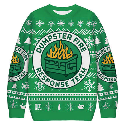 Uglysweatershops Dumpster Fire Response Team Christmas Ugly Sweatshirt