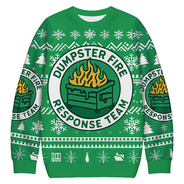 Uglysweatershops Dumpster Fire Response Team Christmas Ugly Sweatshirt