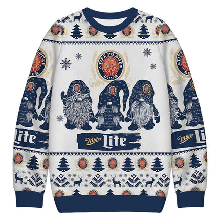 Uglysweatershops Blue Beer Christmas Ugly Sweatshirt