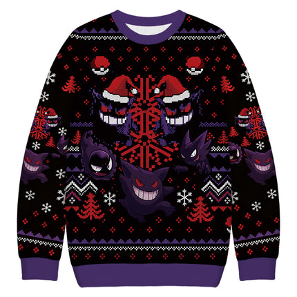 Uglysweatershops Ghost Funny Christmas Ugly Sweatshirt