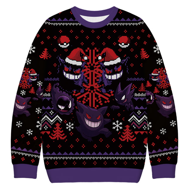 Uglysweatershops Ghost Funny Christmas Ugly Sweatshirt