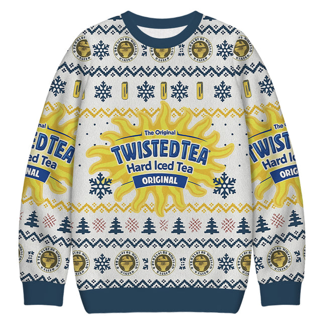 Uglysweatershops Hard Tea Christmas Ugly Sweatshirt