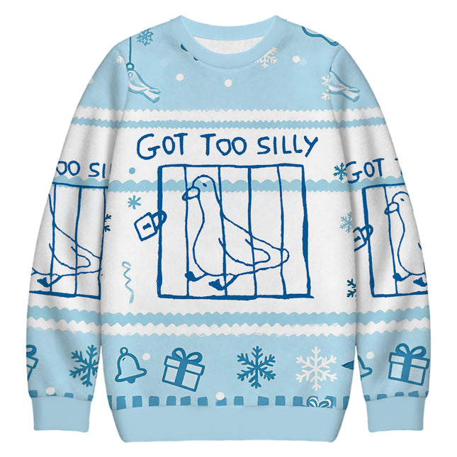 Uglysweatershops Got Too Silly Meme Christmas Ugly Sweatshirt