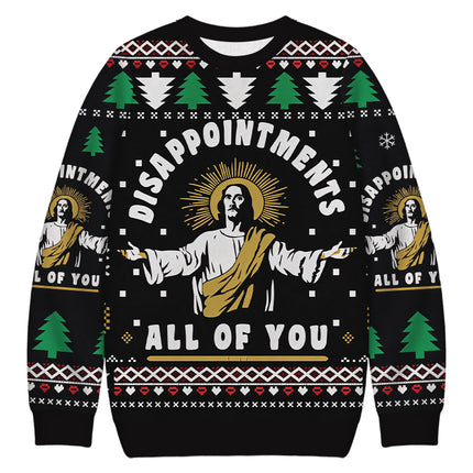 Uglysweatershops Funny Jesus Christmas Ugly Sweatshirt