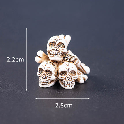 Uglysweatershops Halloween 4-Pack Horror Element Skull Resin Figurines