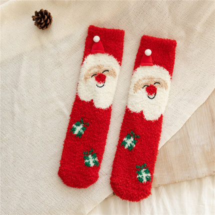 Uglysweatershops  Christmas  Women Red Santa Socks