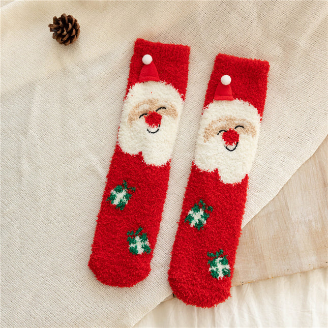 Uglysweatershops  Christmas  Women Red Santa Socks