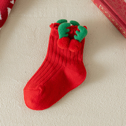 Uglysweatershops Red Antler Kids Xmas Socks