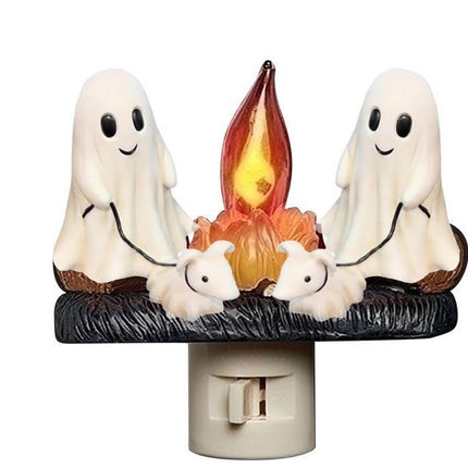 Uglysweatershops Halloween Ghost Campfire Flickering Nightlight