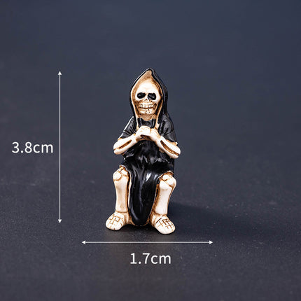 Uglysweatershops Halloween 4-Pack Horror Element Skull Resin Figurines