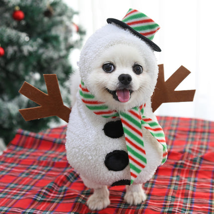 Uglysweatershops Christmas Funny Snowman Pet Costume Dog Cat Xmas Outfit