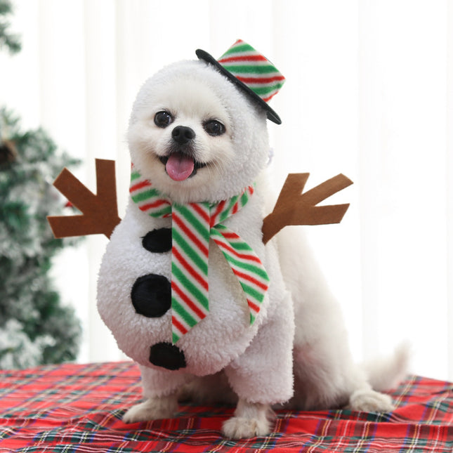 Uglysweatershops Christmas Funny Snowman Pet Costume Dog Cat Xmas Outfit