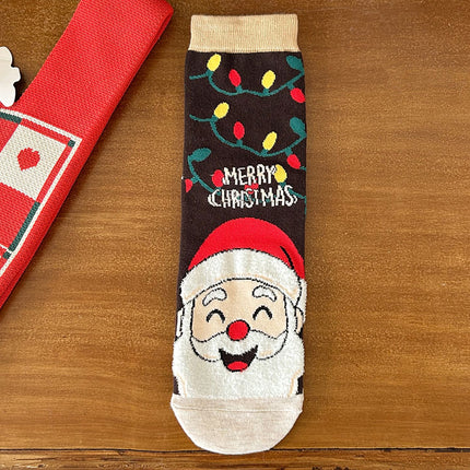 Uglysweatershops  Christmas  Women Smiley Santa Socks