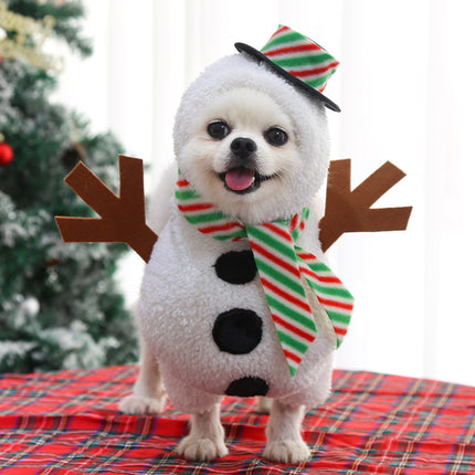 Uglysweatershops Christmas Funny Snowman Pet Costume Dog Cat Xmas Outfit