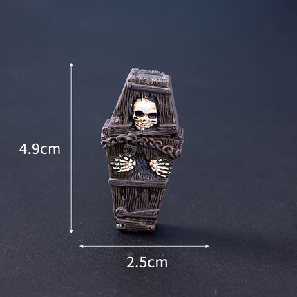 Uglysweatershops Halloween 4-Pack Horror Element Skull Resin Figurines