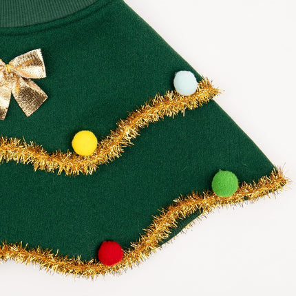 Uglysweatershops Christmas Tree Dog Cloak Cute Cat Xmas Costume