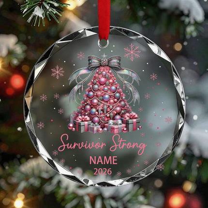 Uglysweatershops Pink Xms Tree Personalized Christmas Tree Ornament