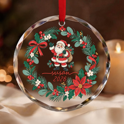 Uglysweatershops Santa Claus Delivers Gifts Personalized Christmas Tree Ornament