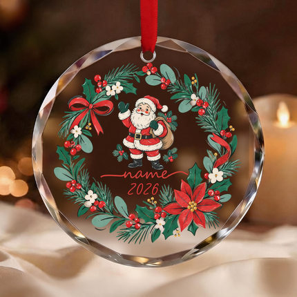Uglysweatershops Santa Claus Delivers Gifts Personalized Christmas Tree Ornament