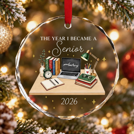 Uglysweatershops The Year I Became A Senior Personalized Christmas Tree Ornament